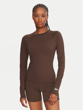 Reebok Reebok Φανελάκι τεχνικό Reebok X Ewa Chodakowska RK25316CCW Καφέ Slim Fit