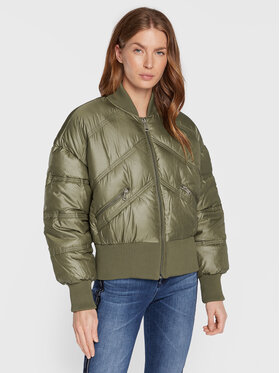 Guess Guess Bomberjacke Lou W2BL45 WEWS0 Grün Regular Fit