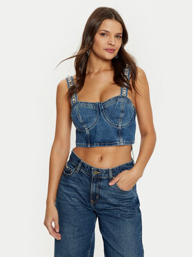 Guess Guess Topiņš W5RH03 D5ACC Tumši zils Slim Fit