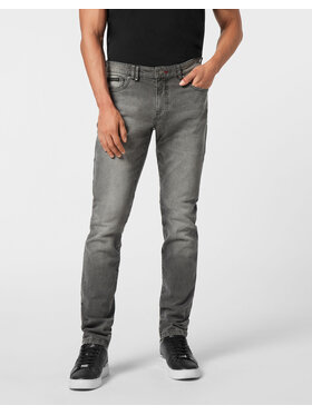 PHILIPP PLEIN PHILIPP PLEIN Džínsy 25897 Sivá Straight Leg