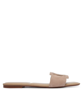 Calvin Klein Calvin Klein Iešļūcenes Square Flat Sndl Embl Suede HW0HW03055 Bēšs