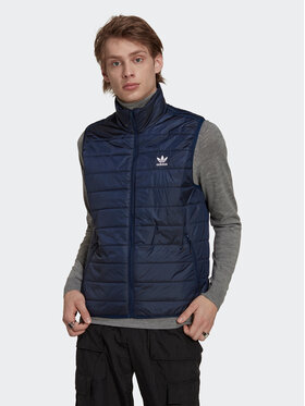 adidas adidas Kamizelka Padded Stand Collar Puffer Vest HL9216 Niebieski Regular Fit
