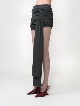 La Mania La Mania Spódnica mini EVANS Szary Basic Fit