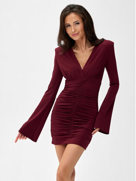 Roco Fashion Roco Fashion Koktejlové šaty Amoura Bordó Slim Fit
