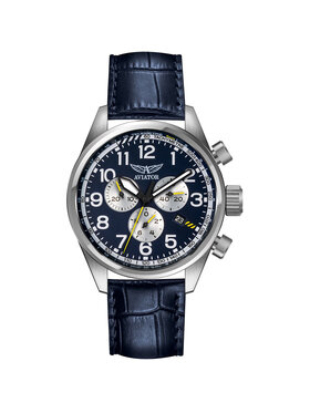 Aviator Aviator Zegarek V.2.25.0.170.4 Niebieski