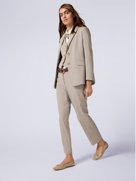 Oltre Oltre Pantaloni di tessuto P027R108488N002 Écru Regular Fit