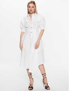 Pinko Pinko Φόρεμα πουκάμισο 100886 Y6VW Λευκό Regular Fit