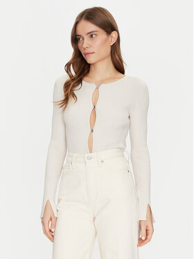 Guess Guess Pulover W5RR17 Z34O0 Alb Regular Fit