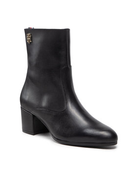 Tommy Hilfiger Tommy Hilfiger Stiefeletten Th Hardware Bootie Leather FW0FW06760 Schwarz