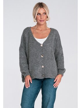 FIGL FIGL Kardigan M1241 Šedá Regular Fit
