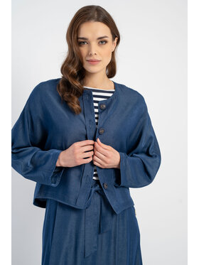 CLICK CLICK Bunda bomber 71-0025 Tmavomodrá Relaxed Fit