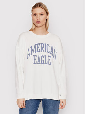 American Eagle American Eagle Majica dugih rukava 045-1457-1516 Bijela Oversize