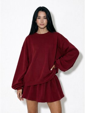 MissDenim MissDenim Komplet top i spódnica Skirt Set Bordowy Oversize