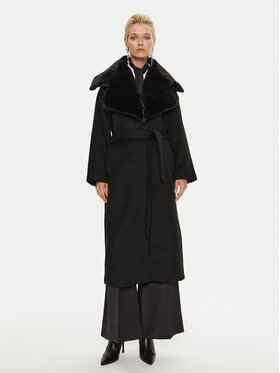 Bruuns Bazaar Bruuns Bazaar Vuneni kaput Furra BBW4109 Crna Loose Fit
