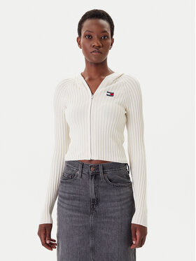 Tommy Jeans Tommy Jeans Кардиган DW0DW20974 Écru Slim Fit