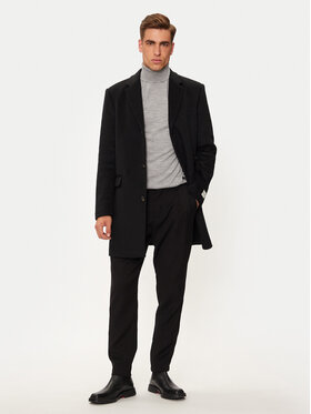 Calvin Klein Calvin Klein Vlnený kabát K10K113664 Čierna Regular Fit