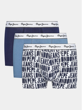 Pepe Jeans Pepe Jeans Комплект 3 чифта боксерки Allover Logo Tk 3P PMU11091 Тъмносин