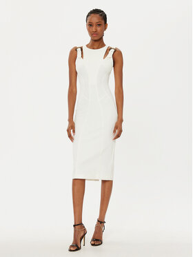 Versace Jeans Couture Versace Jeans Couture Rochie cocktail 78HAO913 Alb Slim Fit