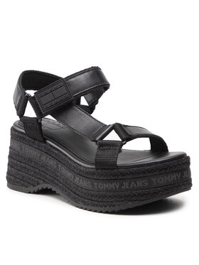 Tommy Jeans Tommy Jeans Εσπαντρίγιες Wedge Sandal EN0EN01810 Μαύρο