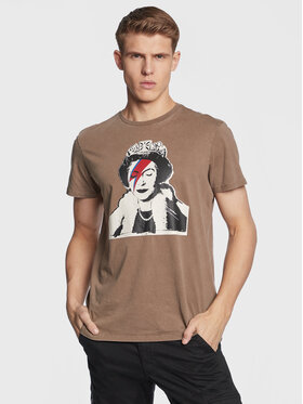 Guess Guess T-Shirt Queen M3RI1U KBDL0 Hnědá Regular Fit