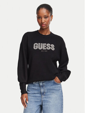 Guess Guess Svetr W6YR30 Z0978 Černá Regular Fit