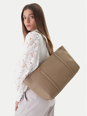 Calvin Klein Calvin Klein Kabelka Emblem Hw Pebble Tote LV04F3424G Béžová