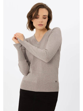 Volcano Volcano Sweter S-NELI Beżowy Regular Fit