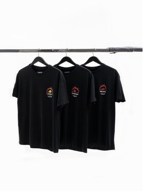 MyStars MyStars Komplet t-shirtów Zestaw 3 Koszulki Paryczki ostre Hot Peppers Czarny Regular Fit