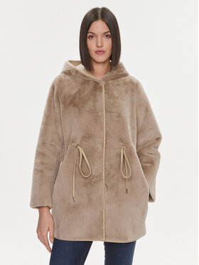 Liu Jo Liu Jo Pelzmantel MF3069 E0863 Beige Regular Fit