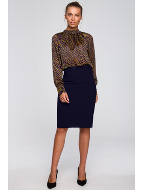 Stylove Stylove Bluzka S235 Brązowy Regular Fit