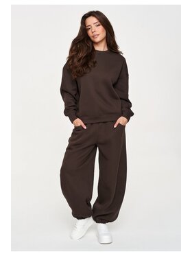 Makadamia Makadamia Dres M947 Brązowy Loose Fit