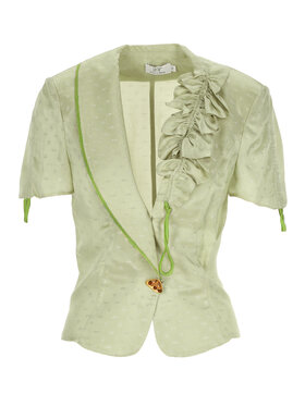 Potis & Verso Potis & Verso Marynarka Rosana Zielony Slim Fit