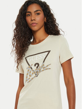 Guess T-shirt W4BI20 I3Z14 Bež Regular Fit