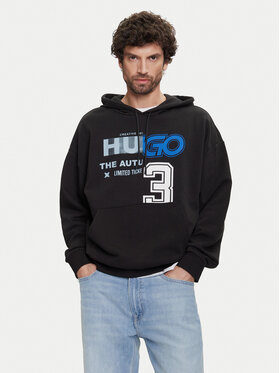 HUGO HUGO Majica dugih rukava Nesidi 50544196 Crna Loose Fit