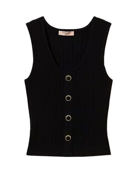 TWINSET TWINSET Top 251tp3492-00006 Czarny Regular Fit