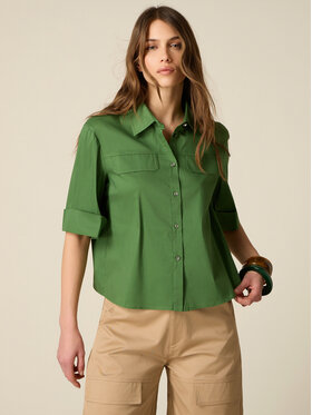 Oltre Oltre Camicia 5074R103205N005 Verde Boxy Fit
