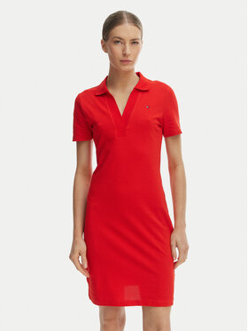 Tommy Hilfiger Tommy Hilfiger Kasdieninė suknelė WW0WW42567 Oranžinė Slim Fit