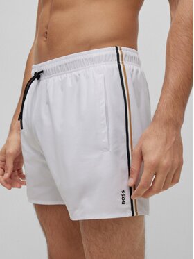 BOSS Boss Pantaloni scurți pentru înot Iconic 50491594 Alb Regular Fit