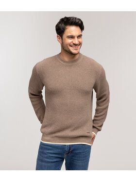 Lee Cooper Lee Cooper Sweter PERES 1801 Beżowy Regular Fit
