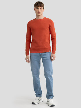 BIG STAR BIG STAR Sweter NEILON_704_160 Pomarańczowy Basic Fit