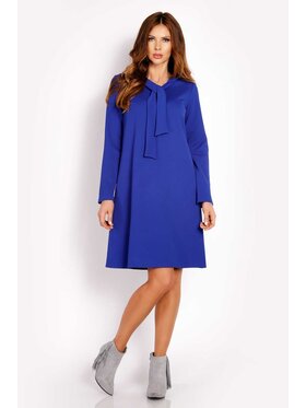 Awama Awama Koktejlové šaty L010 Modrá Basic Fit