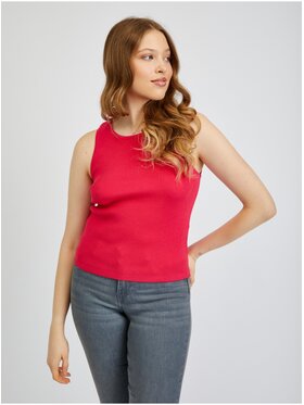 Orsay Orsay Tank top 507498324000__L Różowy Regular Fit