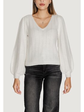 Guess Guess Sweter LS VN MADELINE TEXTURE Biały Classic Fit