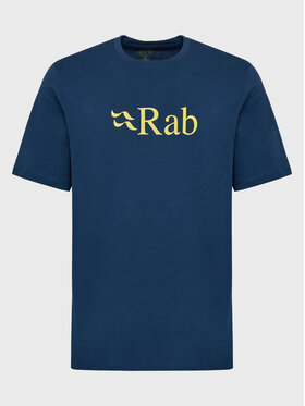 Rab Rab T-Shirt Stance Logo Tee QCB-08-DI Granatowy Regular Fit