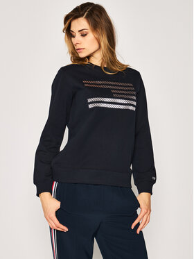 Tommy Hilfiger Tommy Hilfiger Bluza ICONS Relaxed C-Nk WW0WW27841 Granatowy Regular Fit