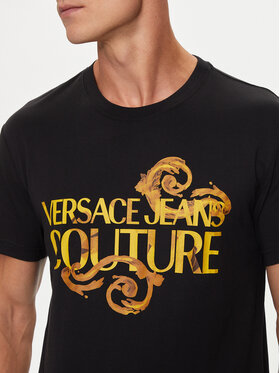 Versace Jeans Couture T-shirt 76GAHG00 Crna Regular Fit