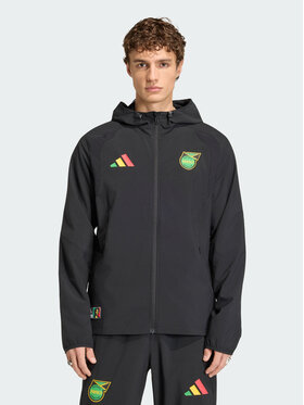 adidas adidas Wiatrówka Jamaica x Bob Marley Tiro Travel Full Zip Czarny Slim Fit