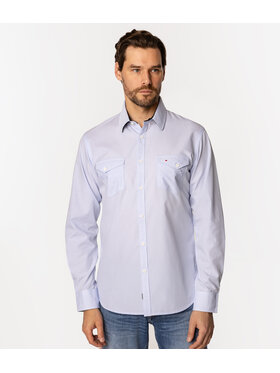 Lee Cooper Lee Cooper Koszula MALT KL21 Niebieski Slim Fit
