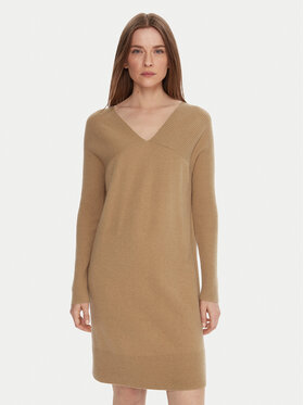 United Colors Of Benetton United Colors Of Benetton Rochie tricotată 1044DV02C Bej Relaxed Fit