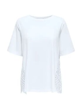 ONLY ONLY T-shirt Onlpilla life ss emb Bianco Regular Fit